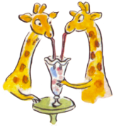 Verliefde giraffen